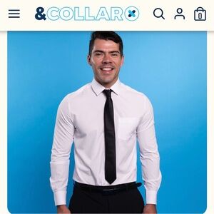 Men's White Shirt medium &Collar